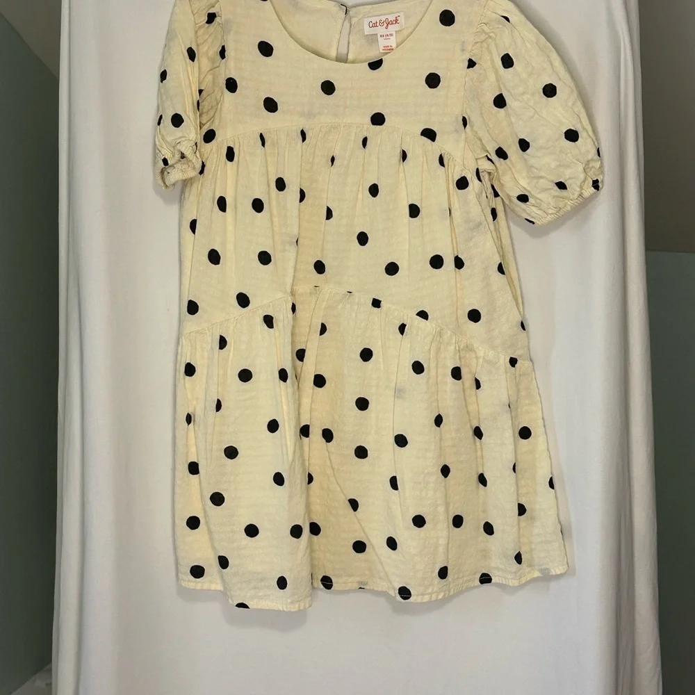 Mommy & Me Outfit Cream Dress with Black Dots by a new day size XL & 4/5T - Picture 3 of 13
